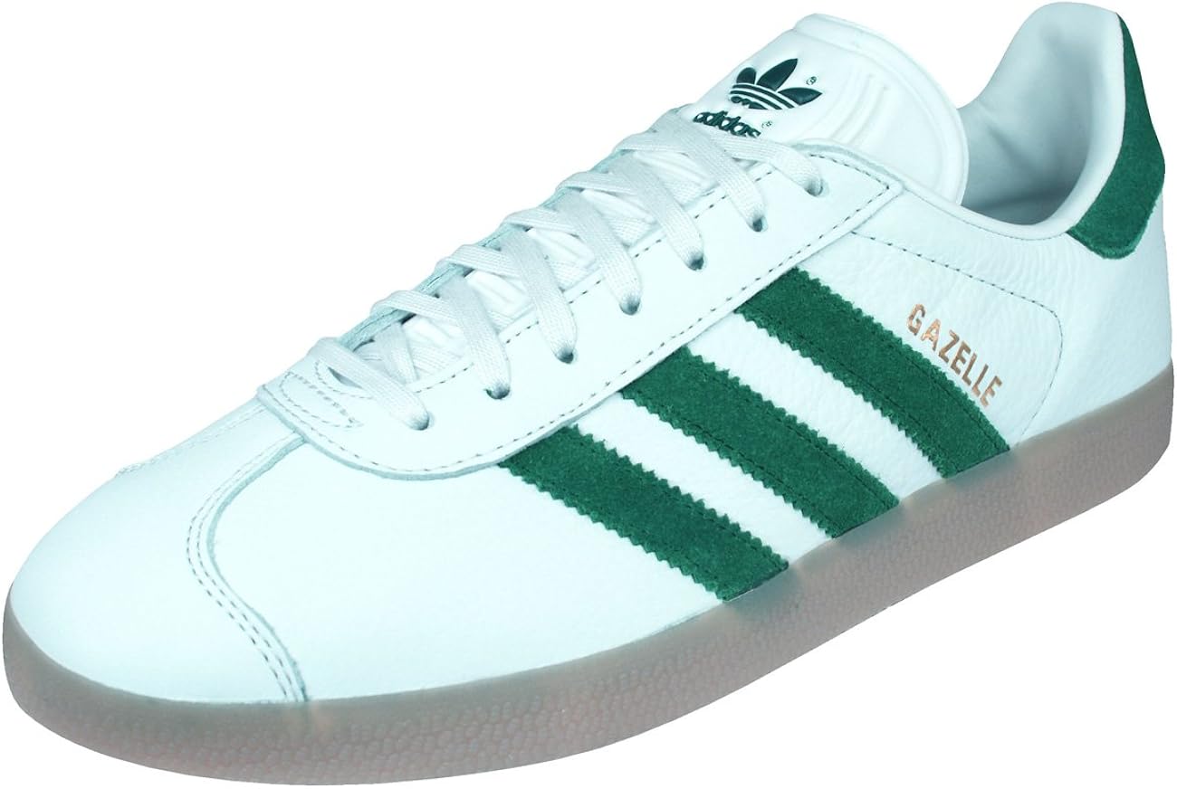 mens white gazelles