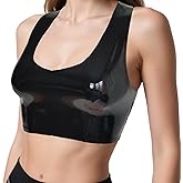 GREEFEI Womens Latex Rubber Vest Tops,Black Female Latex Rave Outfit Clubwear Corset Waistcoat Camisole Crop Top