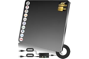 TS-ANT 2024 Upgraded TV Antenna Up 880+ Miles, Antenna Tv Digital HD Indoor Outdoor Digital Antenna for All TV Support 4K 1080P HD Powerful TV Antenna with Amplifier Signal Booster & Thick