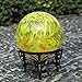 Gazing Ball 10 inch Colorful Glass Gazing Ball for Garden Decor, Yellow