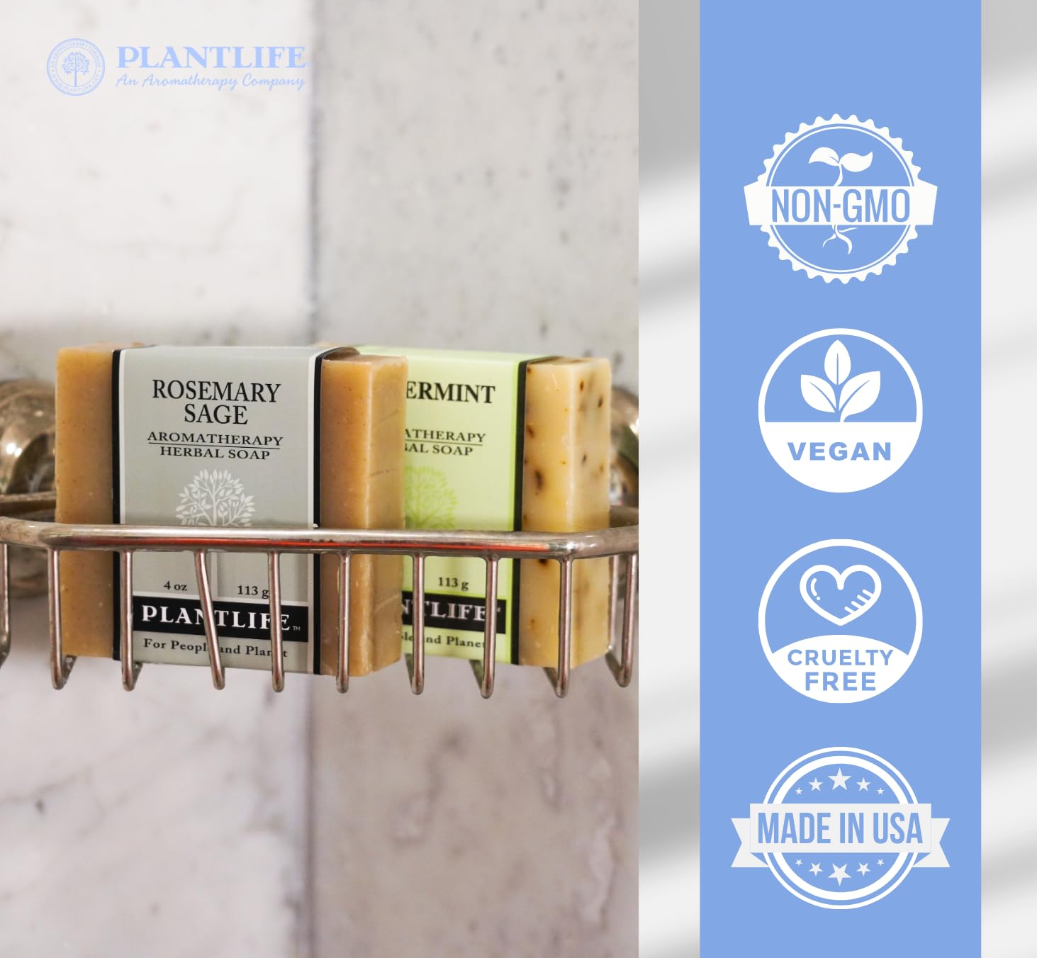 Plantlife Green Tea Bar Soap - Moisturizing and Soothing Soap for Your Skin - Hand Crafted Using Plant-Based Ingredients - Made in California 4oz Bar