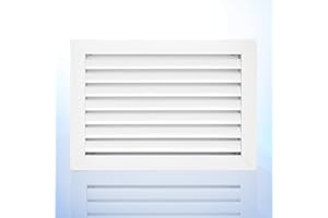 LAMINAIRE Advanced Aluminum Return Grille - 12x8 Inch Ceiling or Wall Vent Cover - Rustproof- Fixed Blades- No Louver, No Filter - [Front Grille Size: 13.6" x 9.6"][Duct Hole Size: 12" x 8"]