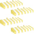 Boao 4 Pack Circus Awning Decoration 3D Stripe Cardboard Awning Carnival Wall Decor Mardi Gras Circus Party Favors for Lemonade Stand Bakery Ice Cream Truck Bulletin Board Decor(Yellow and White)