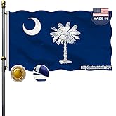 VOLTA Double Sided South Carolina State Flag 3x5 Feet, Outdoor Heavy Duty 3-Ply Durable Polyester South Carolina State Flag with Canvas Header/Brass Grommets for Indoor and Outdoor Decoration