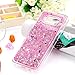 YOKIRIN Galaxy S8 Case, Clear Glitter Bling Sparkly Clear Liquid Cover Shockproof Flexible Silicone Cover Shiny Drop Protection Bumper Soft TPU Shell Protective Case for Samsung Galaxy S8, Pink