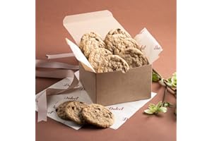Dulcet Gift Baskets 12 Old Fashioned Fresh Baked Oatmeal Raisin Breakfast Cookies -Gourmet Kraft Box Certified Kosher- Birthday, Sympathy or Thank You