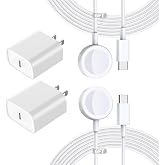 Fast Charging for Apple Watch Charger,2Pack PD USB C Fast iWatch Charger Block with 6FT Magnetic Wireless Cable for iWatch Charging Compatible with Apple Watch Series 11/10/9/8/7/6/SE2/5/4/3/2/1/Ultra