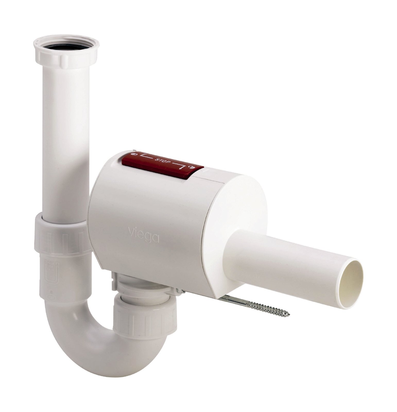 Viega Sink Pipe Odour Stopper, Plastic, 1 1/2 Inch x 50 mm, Set of 1, White, 22609 7