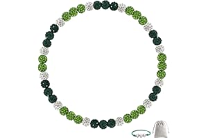 LMUWECNO Men's Beaded Baseball Necklace, Bling Ice Collection, 16”-20” Inches, Ideal for Baseball Teams and Enthusiasts