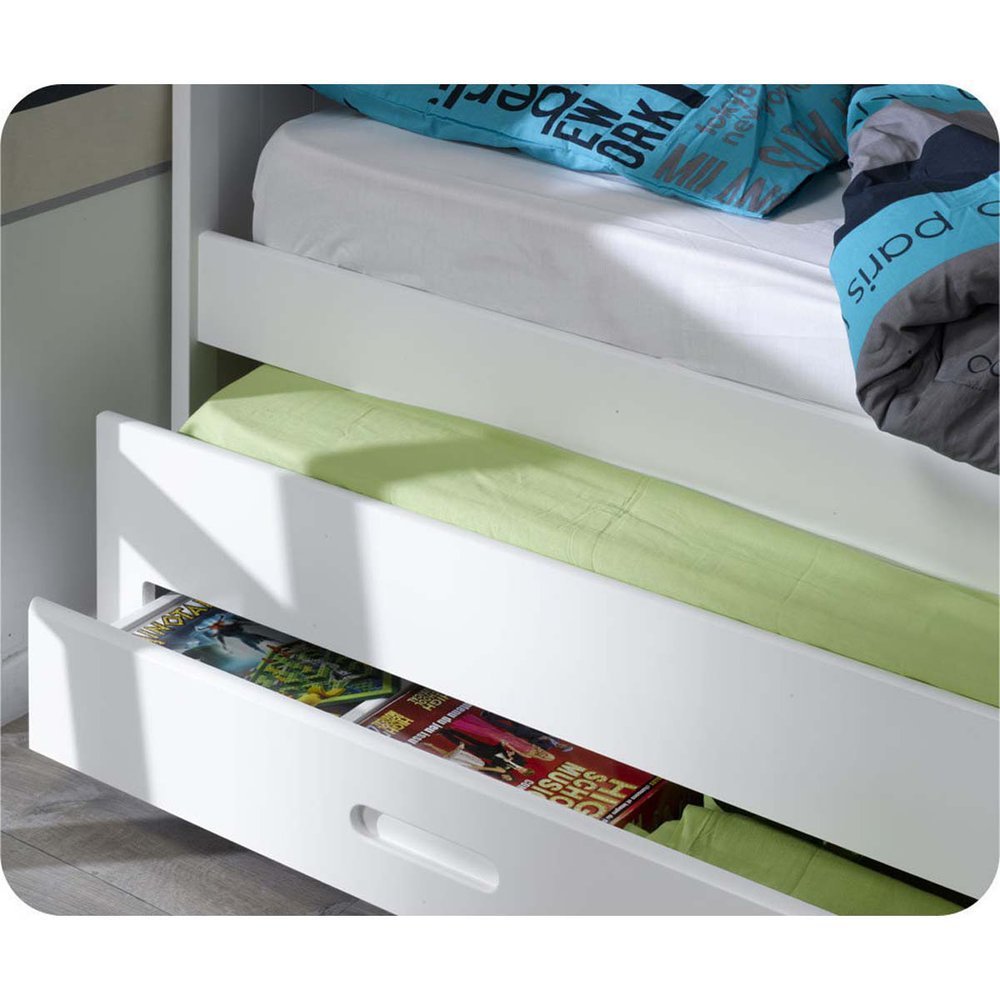 Del Paquete extensible cama Swam Blanco 90 x 200 cm con 2 ...