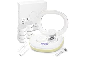 ofone Contact Lens Cleaner, Ultrasonic Contact Lens Cleaning Machine with USB Charger, Timer Display and 5 Contact Solution Cases Kit Replacement for Soft Hard Colored RGP Lenses (Avocado Green)