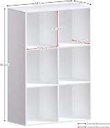 Vida Designs Durham 6 Cube Bookcase Storage Organiser White Living Room view 2