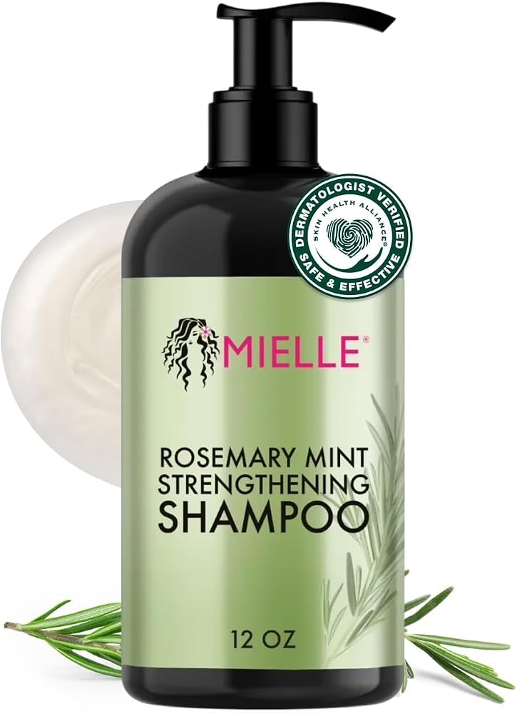 Mielle Organics Rosemary Mint Biotin Strengthening Shampoo, 12 oz | Moisturizing shampoo, with biotin & pure rosemary extract