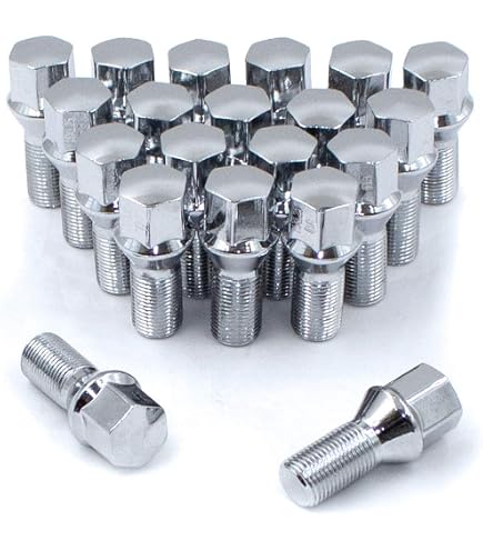 Lot De 20 Boulons De Roue Étendus M14x1.5, Filetage 40mm, Hex 17mm, Siège Conique Noir | Pour Audi, Volkswagen Avec Entretoises - 9