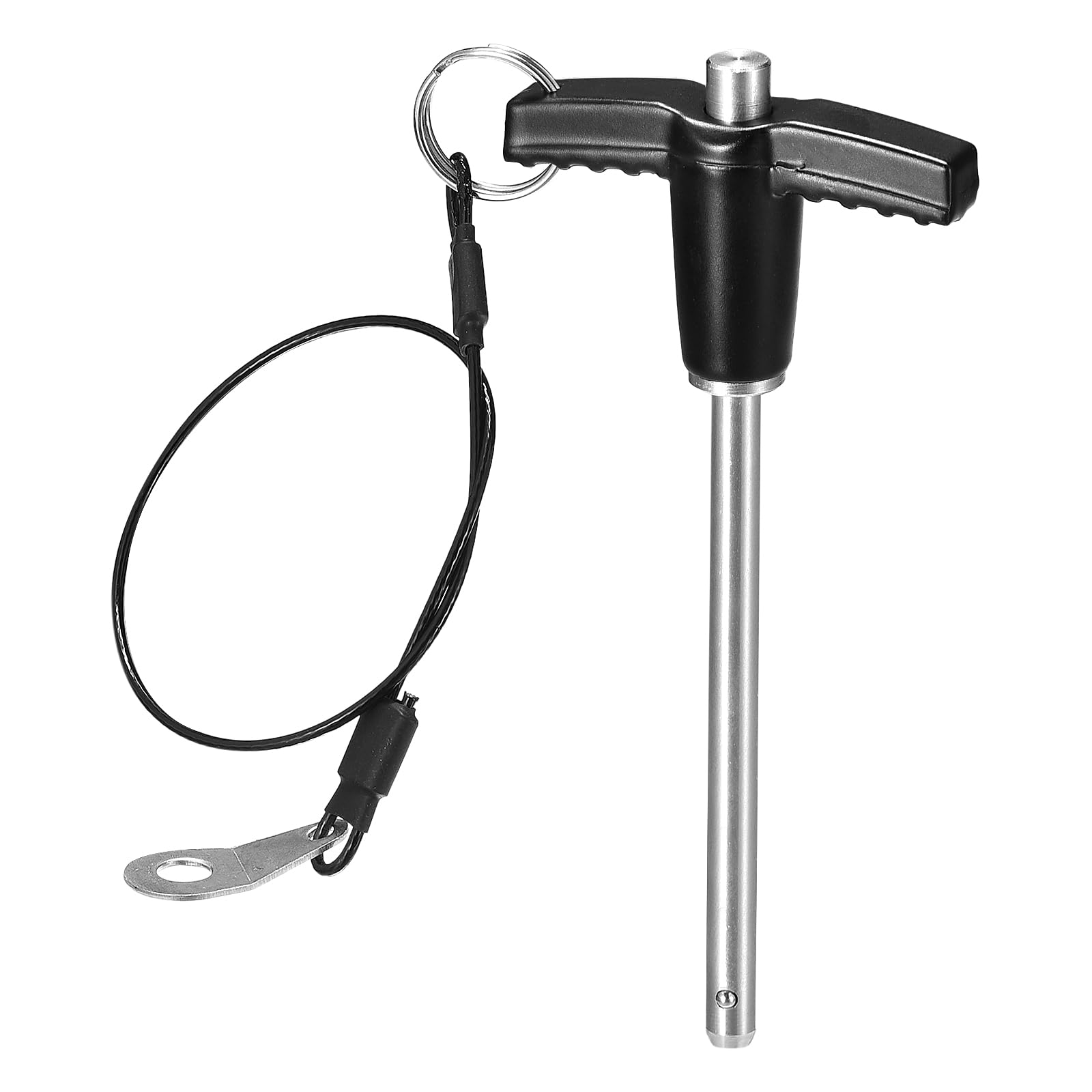 DTGN 5mmx70mm(DxL) T Handle Quick Release Pin - Good for Quickly Connecting and Hooking Up Components - 304 Stainless Steel Ball Locking Pin with Push Button - Black/Silver