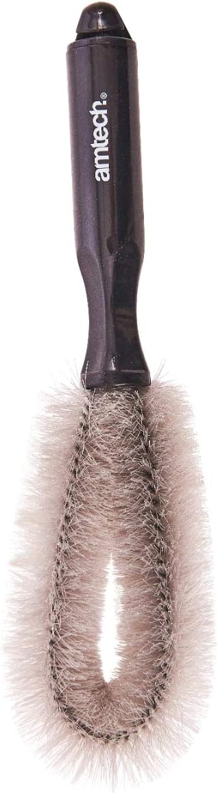 Amtech, Cleaning Brush for Alloy Wheels with Loop Design for Easy Access Between Spokes Home DIY, Lightweight, Easy to Use