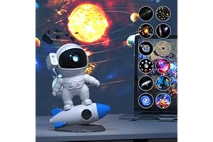 SFOUR Star Projector Galaxy Night Light,Rocket Astronaut 12 Sheets of Film to Meet The Fantasy of The Starry Sky Extreme, Gift for Kids Adults for Bedroom, Christmas, Birthdays, Valentine's Day etc.