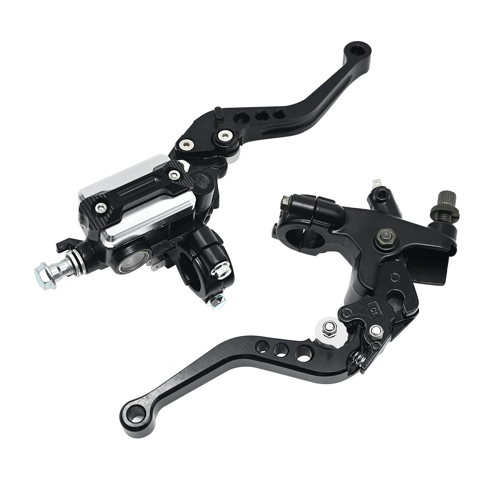 Photo 1 of CADUFUELLY 7/8'' 22mm Universal Motorcycle Brake Lever Clutch Master Cylinder Lever Set Reservoir Replacement for Harley Honda Kawasaki Suzuki Yamaha
