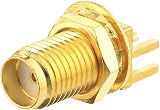 Eightwood SMA Jack Female Bulkhead Solder .062in End Launch Connector WLAN Wifi view 2