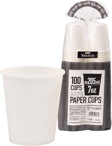 Amazon サンナップ 紙コップ 7オンス 5ml 100個 定番サイズ 7ozカップ ふだん使い 紙コップ 白無地 安全品質 C100aw Sunnap Value For Biz サンナップバリューフォービズ 使い捨てドリンクカップ 通販