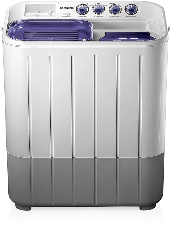 Samsung 7.2 kg Semi-Automatic Top Loading Washing Machine (WT725QPNDMPXTL, White