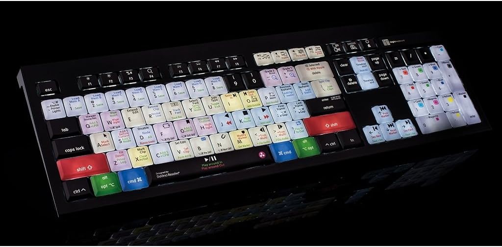 LOGICKEYBOARD Blackmagic à Code Couleur Raccourci Mac Davinci Resolve Astra rétroéclairé Filaire
