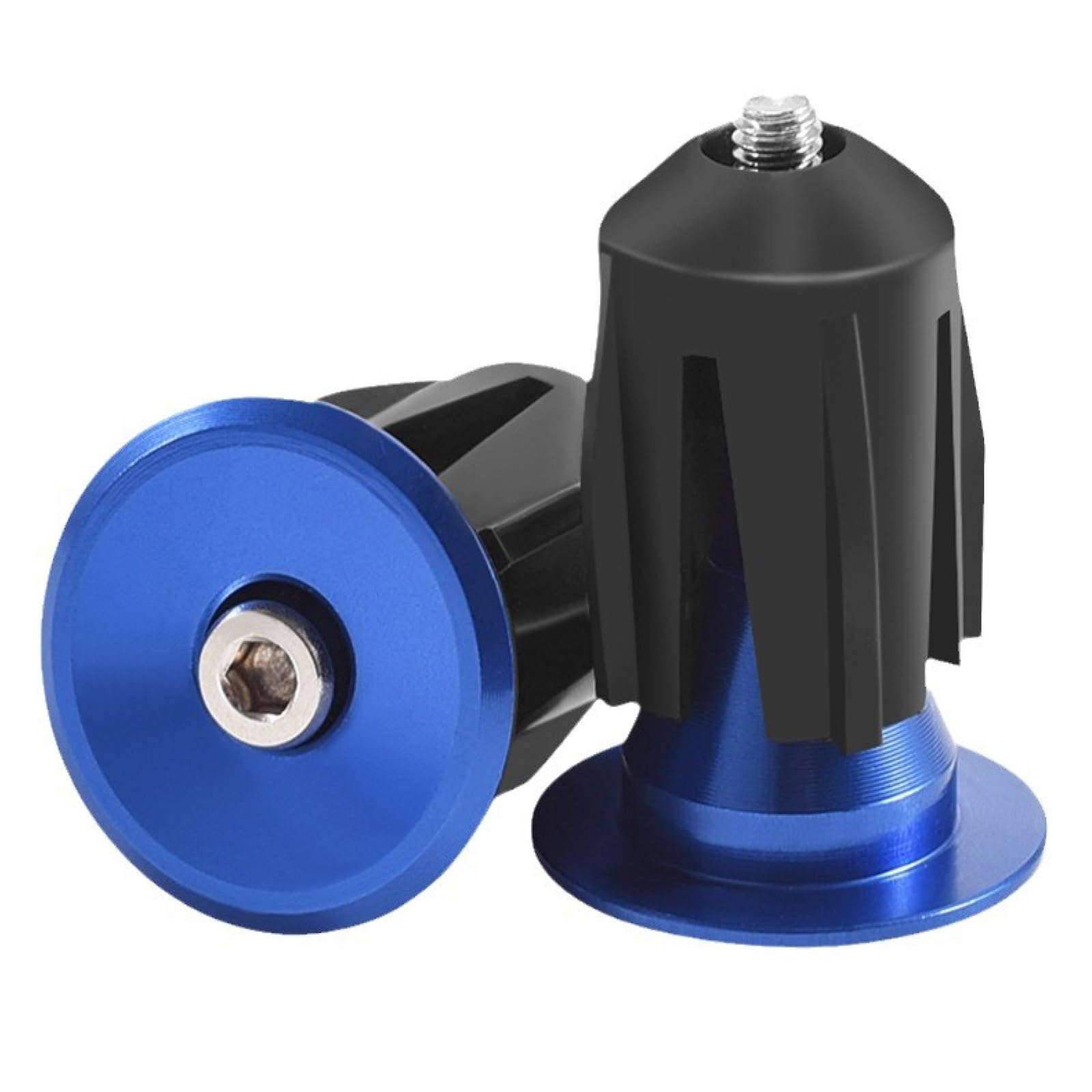 TRIWONDER Bar End Plugs Aluminum Bicycle Handlebar End Plugs Handlebar Caps for Most Mountain Bike Bicycle Road Bike (Blue - 23.3mm)