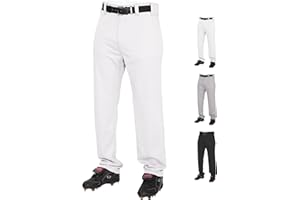 Rawlings Semi-Relaxed Full Length Baseball Pant | Solid & Piped Options | Youth Sizes | Multiple Colors