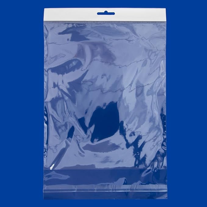 Resealable Polypropylene Bags with Hanging Header 8x10