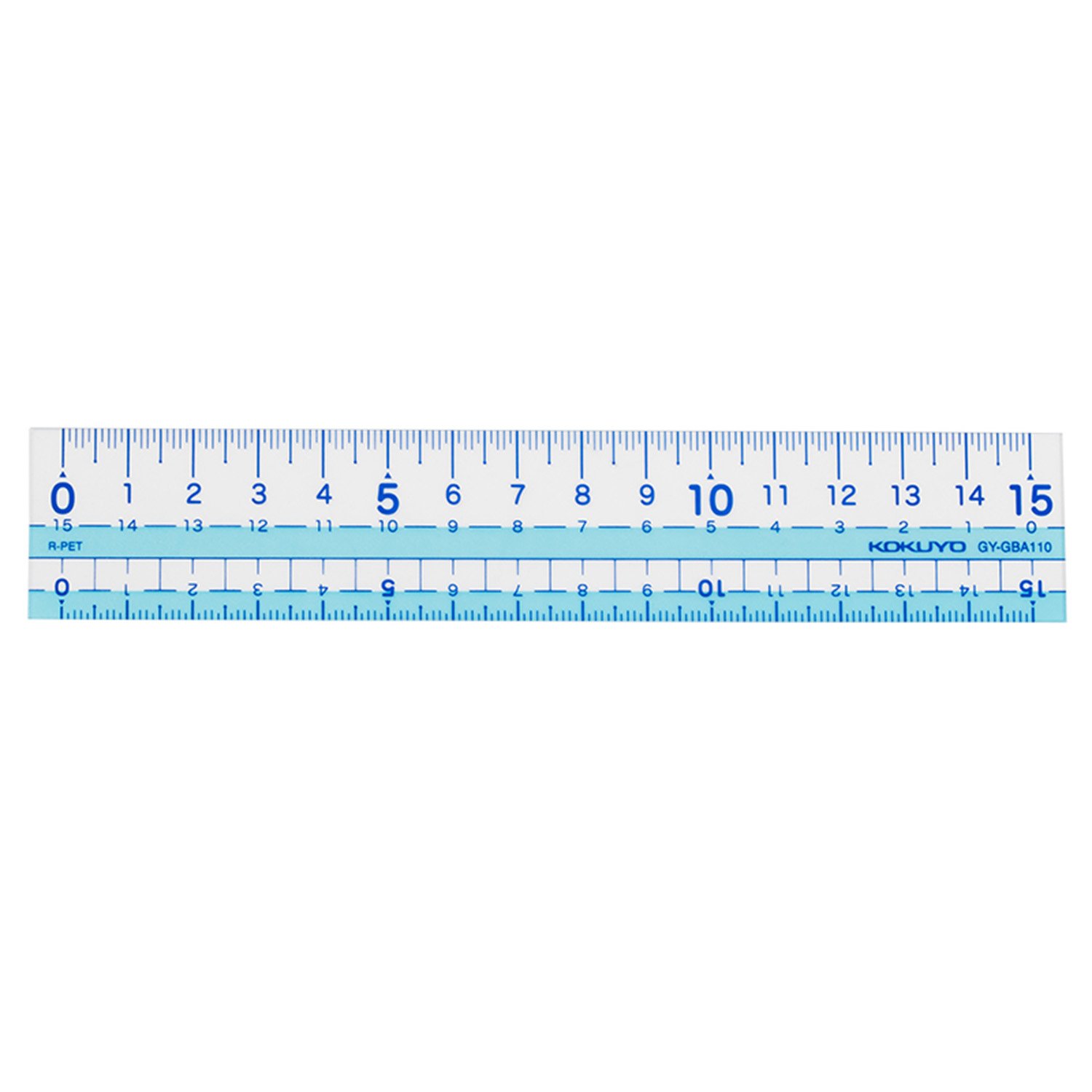 コクヨ 直線定規 まなびすと 再生PET樹脂製 15cm GY-GBA110B商品画像