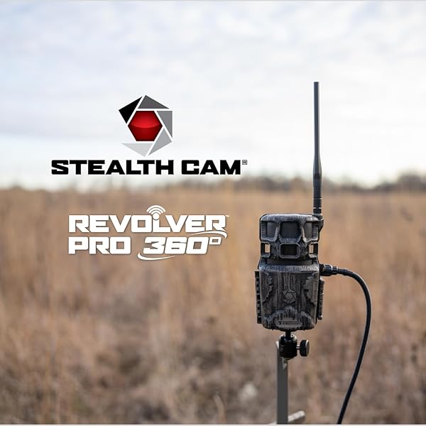 STEALTH CAM REVOLVER PRO 2.0 360° CELLULAR CAMERA 40MP, 1-6 ZONE ON-DEMAND AND LIVE VIEW, 0.4 SEC TRIGGER, BUILT IN MEMORY, HD PHOTO AND VIDEO