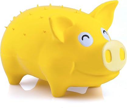 Amazon Chiwava 19cm うなり声の出るラテックス犬おもちゃ 大型犬に適用 可愛い豚のおもちゃ インタラクティブ噛むおもちゃ カラー黄 Chiwava 音の出るおもちゃ 通販