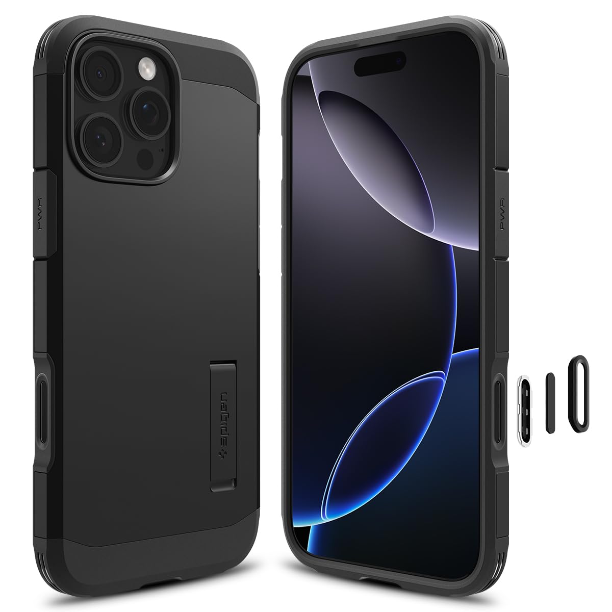 Spigen Tough Armor T (AI) MagFit Case for iPhone 16 Pro [Camera Control Button Covered] [MagSafe Compatible] [Military Grade Drop Protection] - Black