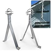 12" Heavy-Duty Antenna Mount Bracket, Adjustable Antenna Mast Mount, Waterproof Wall Mount Pair for TV Antenna Mast with 2 Brackets (Tripod & Y-Brackets)