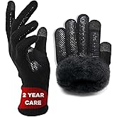 CozyGalar Womens Winter Gloves for Cold Weather, Coziest Warm Glove, Double Lining with Touch Screen, Anti-Slip for Running