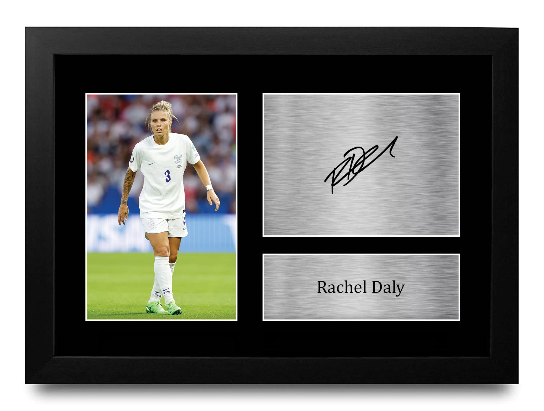 HWC Trading FR A4 Rachel Daly Womens England Gifts Printed Signed Autograph Picture for Football Fans and Supporters - A4 Framed