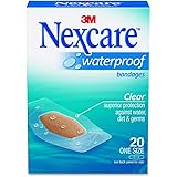 3M Waterproof Bandages, 1-1/16"x2-1/4", Clear