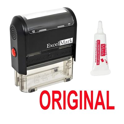 Original Self Inking Rubber Stamp - Red Ink Stamp Plus 5cc Refill Ink