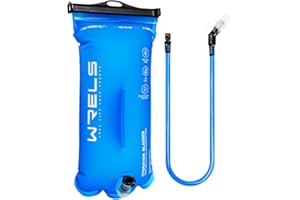 WRELS 1L/1.5L/2L/3L BPA Free Hydration Bladder,Leakproof TPU Water Bladder for Hiking Backpack,Large Opening Water Reservoir 