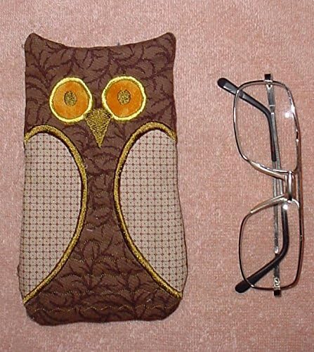 Fabric, padded owl eyeglass sun glass phone case