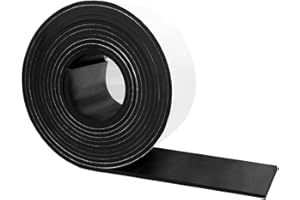 ZSUCUN Black Adhesive Rubber Strip, 1/8 (.125)" Thick X 2" Wide X 10'Long, Solid Rubber Roll with Self Adhesive for Anti-Slip, Anti-Vibration, DIY Gaskets, Crafts, Sealing, Supports, Protection