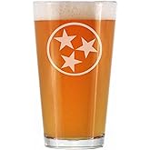 Bevvee Tennessee Flag Pint Glass for Beer - State Themed Drinking Decor and Gifts for Tennessean Women & Men - 16 Oz Glasses