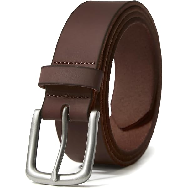 Men's Reversible Leather Dress Belt - Double Sided Black & Brown, 100% Cowhide, Adjustable