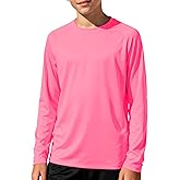 Silenroar Boys Long Sleeve Athletic Shirts, Kids Active Wear Youth Dry Fit Tshirt Moisture Wicking Outdoor Tee Lightweight