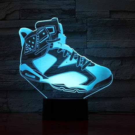 Jordan Retro 4 Zapatos Lámpara de baloncesto Decoración nocturna ...