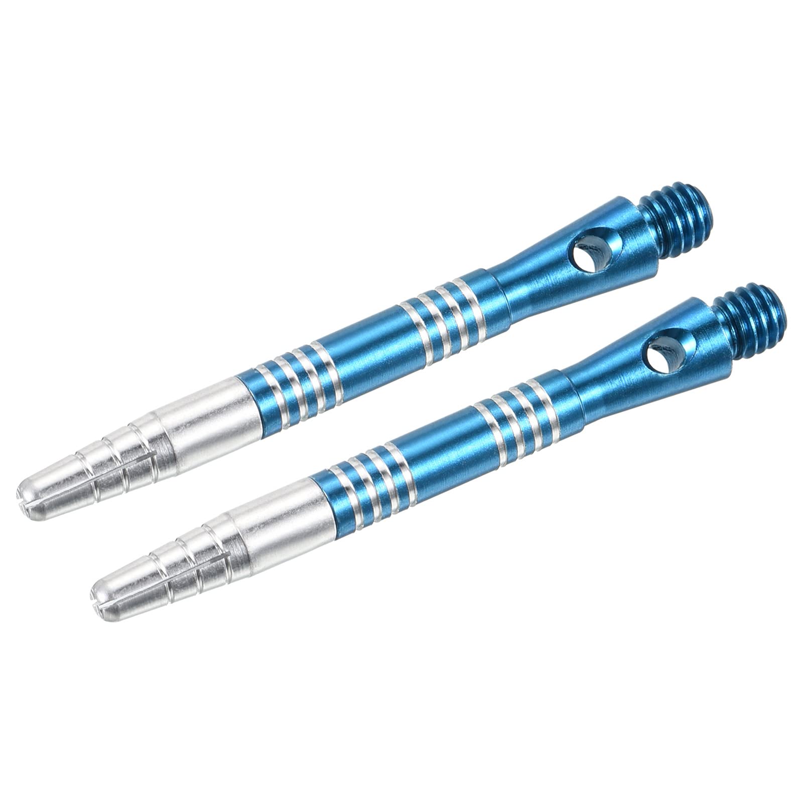 PATIKIL 45mm Dart Shafts, Medium 2BA Thread Aluminum Dart Stems Dart Accessories for Steel Tip - 2 Pack (Blue)