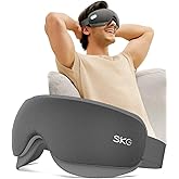 SKG Heated Eye Massager, Portable Eye Mask for Relax & Eye Strain Relief, Bluetooth Massaging Eye Massager Ideal Mother's Day/Birthday Gift for Mom, Dad, Women, Men