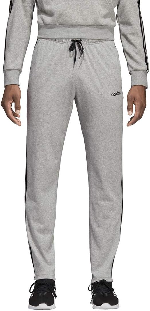 adidas Men's Essentials 3-Stripes Tapered Open Hem Pants: Clothing