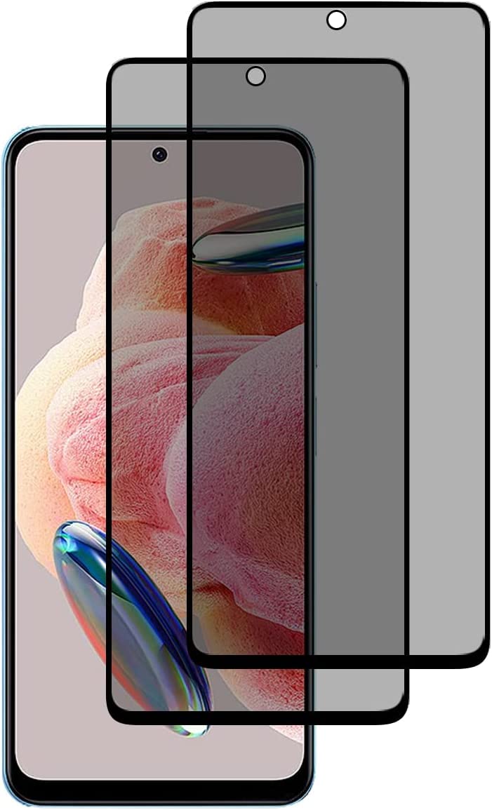 Fiokxie [2 Pack] Anti-Spy Screen Protector for Realme C55 4G- Full Screen Privacy Screen Protector, 3D Tempered Glass Film, 9H Hardness Anti-Peeping Full Coverage Protector Anti Scratch Screen