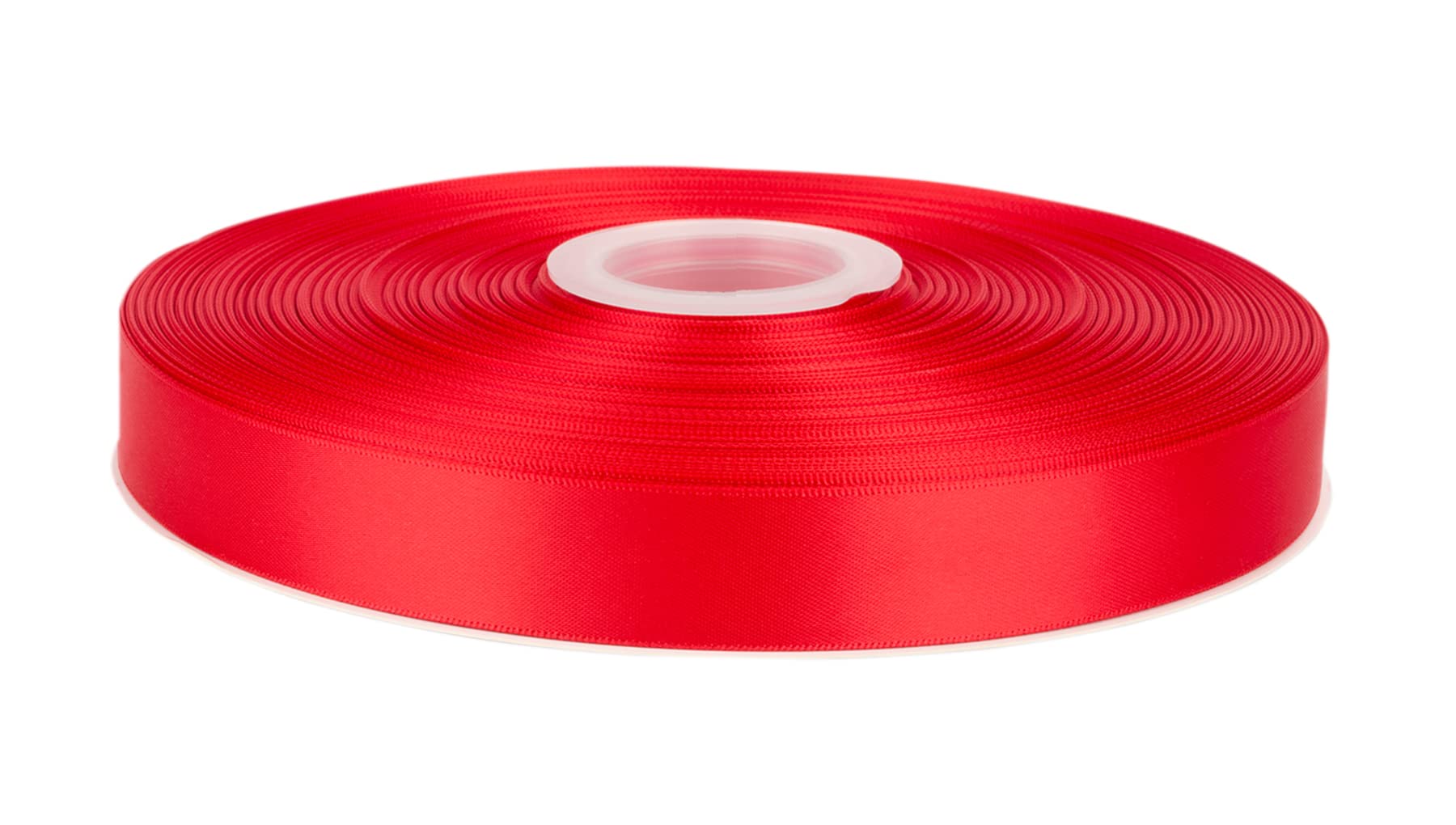 Fondersy 91 Meters Hot Red Double Faced Satin Ribbon - 22mm Width for Wedding, Gift Wrapping, Floral Arrangement and Crafts